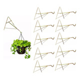 Suporte P/ Parede Gancho Vasos Suspensos 24cm 10 Un