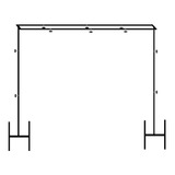 Suporte Painel De Festa Banner Cortina Duplo 1,8 X 2,5