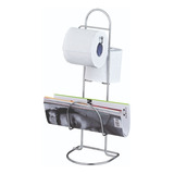 Suporte Papel Higiênico Com Revisteiro Metal Cromado Revista