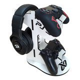Suporte Para 2 Controles Ps5 E Headset Gamer