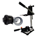 Suporte Para Furadeira 1/2 E 3/8 Manual C/ Morsa + Afiador