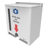 Suporte Para Máscaras Descartável Pequeno De Parede Branco