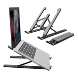 Suporte Para Notebook Retrátil Base De Mesa Apoio Cama Dobrável 6 Inclinações Bbg-10613 Cor Metálica