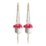 Suporte Para Plantas Kit 2 Para Vaso Plant Hanger Macrame 