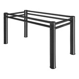 Suporte Para Tampo De Mesa Vidro Mármore Madeira 6 Cadeiras Cor Preto Fosco