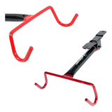 Suporte Pendurar Bicicleta Modelo Retrátil Horizontal Cor Preto/vermelho