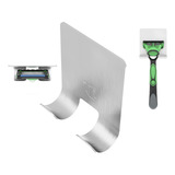 Suporte Porta Aparelho Lâmina Barbear Gilete Adesivo Inox 