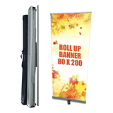 Suporte Porta Banner Roll-up Rollup 80x200 + Case De Brinde
