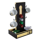 Suporte Porta Cápsulas Nespresso Sachês Xícaras Bancada Café