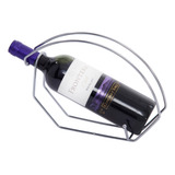 Suporte Porta Garrafa Vinho 25 X 10cm Mesa Posta Cromado Bar