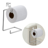 Suporte Porta Papel Higienico Aramado Duplo Caixa Acoplada Cor Prateado
