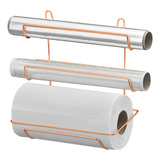 Suporte Porta Rolo Filme Pvc Papel Toalha Alumínio Cozinha
