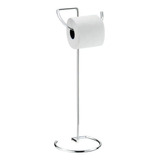 Suporte Porta Rolo Papel Higiênico Cromado Papeleira De Chão