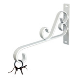 Suporte Rústico P/ Pendurar Flores 20cm Branco Kit C/ 02
