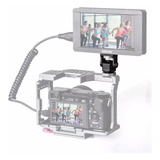 Suporte Sapata Monitor Led Câmera Dslr P/ Cage Rosca 1/4 Mic