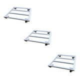 Suporte Vaso Piso Ferro Quadrada 30x30 Pac 3peças Cor Branco