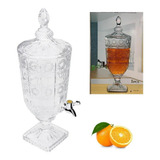 Suqueira De Cristal 3l C/ Filtro Torneira Dispenser De Vidro