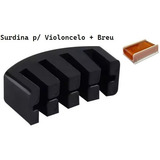 Surdina P/ Violoncelo Garfo 5 Pontas Paganini Psv045 + Breu