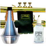 Surdina Trompete Straight + Lubrificante + Protetor Maquina 