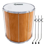 Surdo Madeira Samba Music 60x18 Pele Animal Natural Tripé