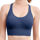 Sutiã Esportivo Feminino Push Up Crop Top Fitness Gym Bra Bl