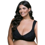 Sutiã Plus Size Reforçado Sustentação Sem Aro Renda Lingerie