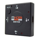 Switch Adaptador 3x1 Divisor 3 Portas Hdmi Para Tv Dvd Note