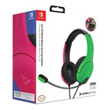 Switch Diadema Audifono Gaming Pdp Lvl40 Alambrico Verde/rosa