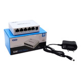 Switch Mini 5 Portas 10/100/1000mbps Rj45 Super Velocidade