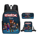 T Game Boys Robloxing Crianças Mochila Infantil Desenho A