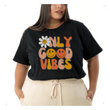 T Shirt Feminina Plus Size Estampada