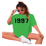 T Shirt Promoção Larga Old School 1997 Retrô Casual Vintage