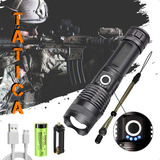 T9 Lanterna Tática Led Recarregável A Mais Potente Zoom Xhp Luz Branco
