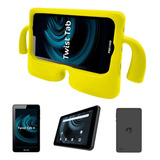 Tablet Infantil C/ Capa Universal Amarela 64gb 2gb Positivo