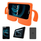 Tablet Infantil C/ Capa Universal Laranja 64gb 2gb Positivo