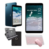 Tablet Nokia T10 4g 64gb 3gb + Kit Teclado Rosa Bt E Capa 