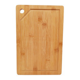 Tábua De Corte Carne Legumes Retangular Em Bambu 30x40 Cm