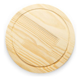 Tábua De Madeira Pinus Para Cortar E Servir Pizza - 35 Cm