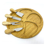 Tábua De Queijo Frios + Kit Espatulas 4 Peças Promoção