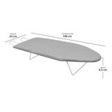 Tabua Mesa De Passar Roupa Portátil De Ferro Resistente Cor Prata Metalizado