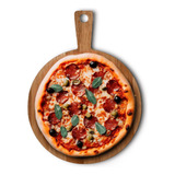 Tábua Para Servir Pizza Madeira Premium Eucalipto 40 Cm