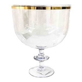 Taça Americana 1250ml Borda Dourada Sem Tampa - Cod 2096 Cor Transparente