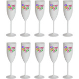 Taça Champagne 170ml Acrílico Personalizado Kit 20pçs