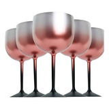 Taça De Gin Degrade Brilhante Acrilico 550 Ml Kit 10 Un 