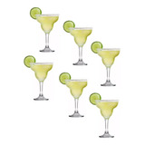 Taça Margarita Vidro Jogo Kit Conjunto 6 Peças 335ml Nadir