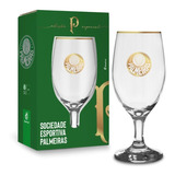 Taça Palmeiras Vinho Vidro Luxo 330ml Brasfoot Chop Cor Transparente