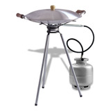 Tacho Alumínio Tipo Arado 40cm C/fogareiro Flex Gás E Álcool