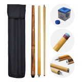 Taco De Bilhar/ Sinuca Profissional 3 Partes Mod. 206/3 Cor Marrom-claro Set Peso 520 G