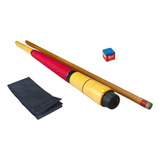 Taco De Rosca Bilhar/ Sinuca/ Snooker C/ Detalhe +01 Giz