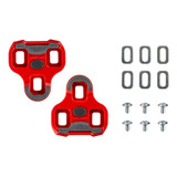 Taco Pedal Clip Look Keo Grip Vermelho Float 9º Speed Road